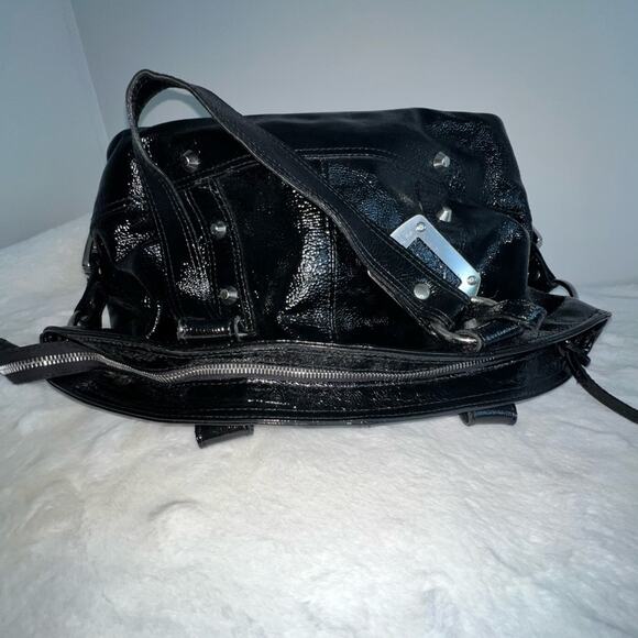 Via Repubblica Made In Italy Genuine Leather Patent Leather Purse Bag - Picture 11 of 16